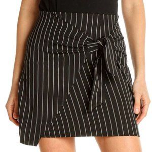 Leith Front Tie Stripped Mini Skirt